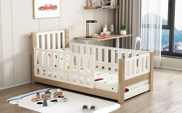 baby floor bed - modular design, convertible to bunk and loft bed